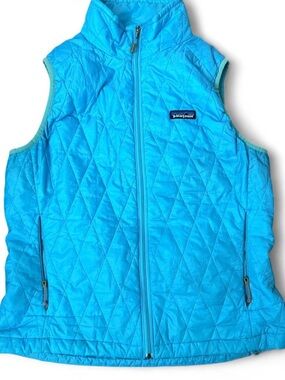 Patagonia Teal Quilted Sleeveless Vest